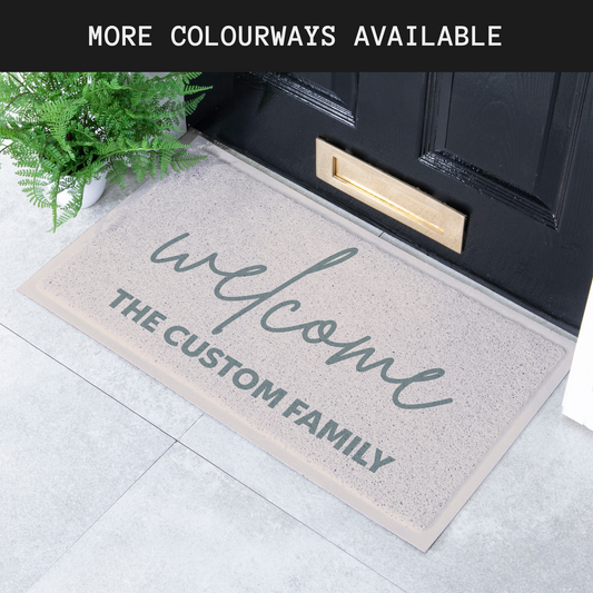 Welcome Custom Family Name Noodle Mat