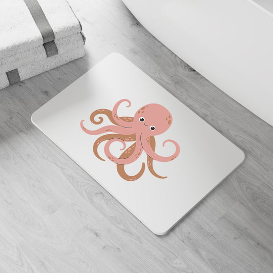 Cartoon Octopus Bath Mat