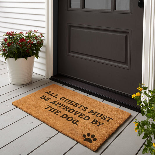 All Guests Must be Approved by the Dog Coconut Fibre Mat